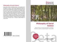 Capa do livro de Philosophy of Social Science 