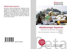 Copertina di Abtsbessinger fayencen