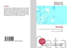Portada del libro de Tax law
