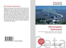 Portada del libro de Old European Hydronymy