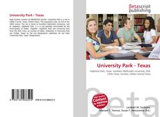 University Park - Texas kitap kapağı