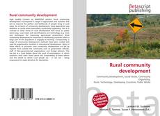 Capa do livro de Rural community development 
