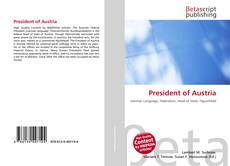 Buchcover von President of Austria