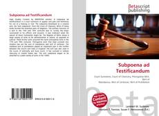 Buchcover von Subpoena ad Testificandum