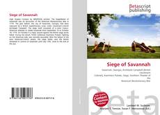 Portada del libro de Siege of Savannah