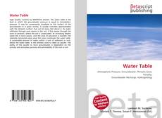 Portada del libro de Water Table