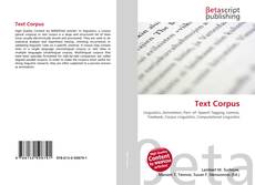 Text Corpus kitap kapağı