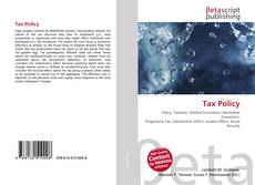 Buchcover von Tax Policy