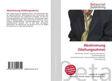 Buchcover von Abstimmung (Stellungnahme)