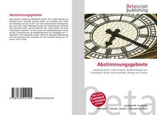 Bookcover of Abstimmungsgebiete