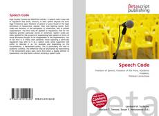 Bookcover of Speech Code