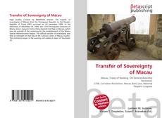 Portada del libro de Transfer of Sovereignty of Macau