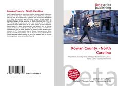 Capa do livro de Rowan County - North Carolina 