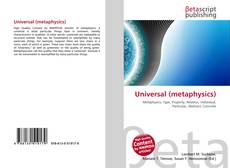 Bookcover of Universal (metaphysics)