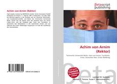 Buchcover von Achim von Arnim (Rektor)