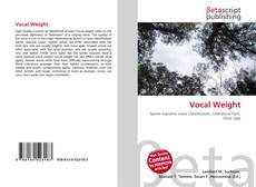 Capa do livro de Vocal Weight 