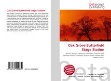 Capa do livro de Oak Grove Butterfield Stage Station 