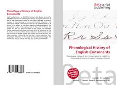 Phonological History of English Consonants的封面