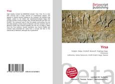 Обложка Yrsa