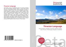 Portada del libro de Thracian Language