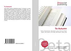 Portada del libro de To Autumn