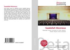 Bookcover of Saadallah Wannous