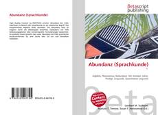 Buchcover von Abundanz (Sprachkunde) '