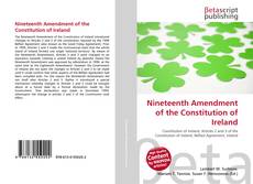 Buchcover von Nineteenth Amendment of the Constitution of Ireland