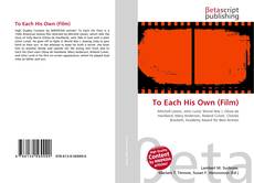 Copertina di To Each His Own (Film)