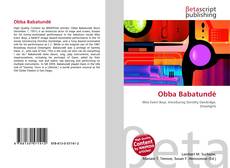Couverture de Obba Babatundé