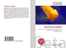 Portada del libro de Acanthurus gahm