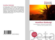 Bookcover of Acanthus (Gattung)