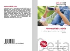 Copertina di Abwesenheitsnotiz