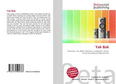 Couverture de Yak Bak