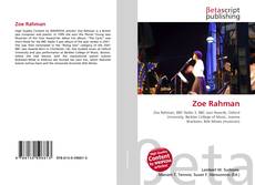Copertina di Zoe Rahman