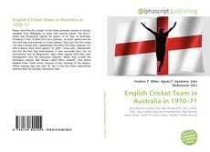 Copertina di English Cricket Team in Australia in 1970–71
