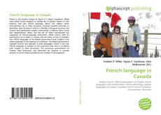 Borítókép a  French language in Canada - hoz