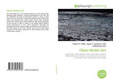 Bookcover of Clean Water Act