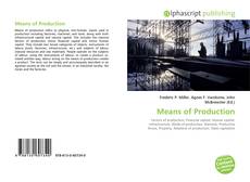 Bookcover of Means of Production