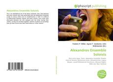 Couverture de Alexandrov Ensemble Soloists