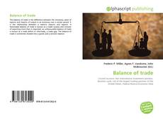 Balance of trade kitap kapağı