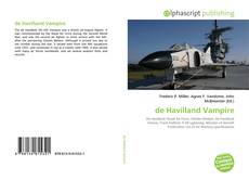 Bookcover of de Havilland Vampire