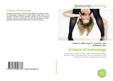 Bookcover of Critique of technology