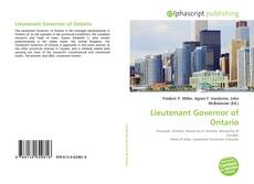 Bookcover of Lieutenant Governor of Ontario