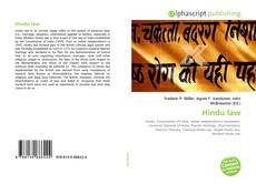 Bookcover of Hindu law