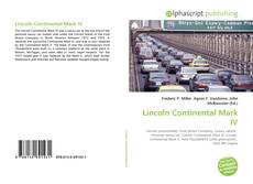 Bookcover of Lincoln Continental Mark IV