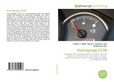 Couverture de Koenigsegg CCXR