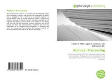 Buchcover von Archival Processing