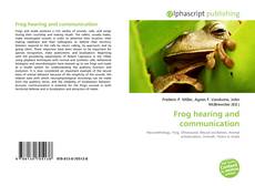 Buchcover von Frog hearing and communication