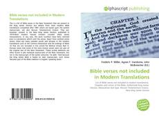 Buchcover von Bible verses not included in Modern Translations